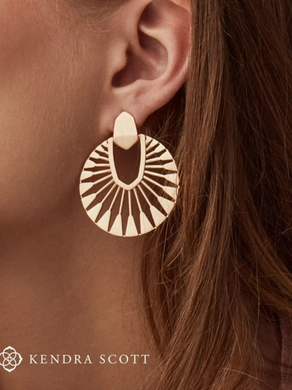 Kendra Scott Didi Sunburst geometric Cutout statement Earrings